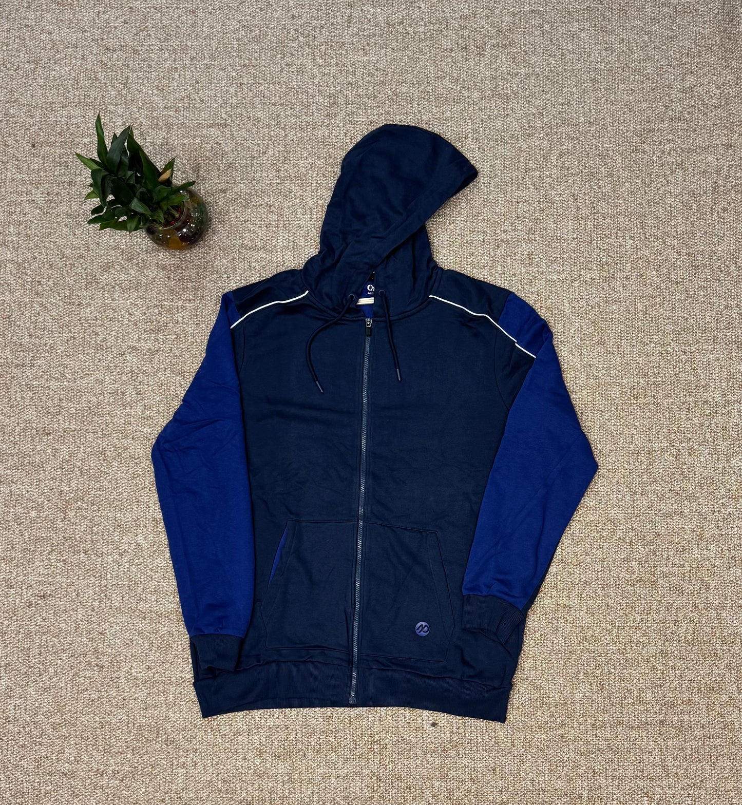 Royal Blue Zipper Hoodie For Winter