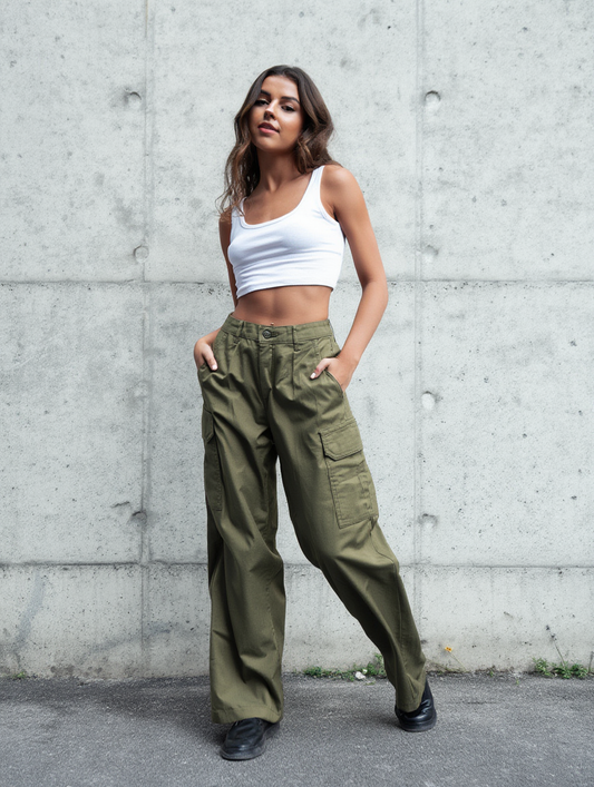 Girl Baggy Cargo Pant 6 Pocket