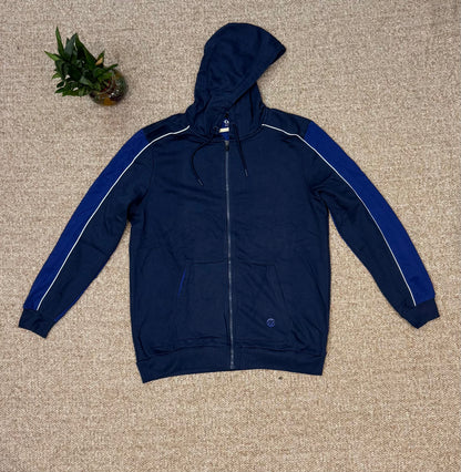 Royal Blue Zipper Hoodie For Winter