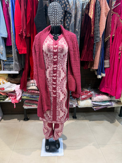 Charry Premium Soft Woolen Suit With Stale