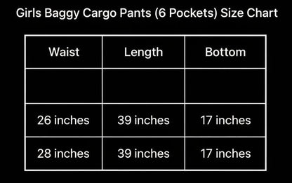 Girl Baggy Cargo Pant 6 Pocket