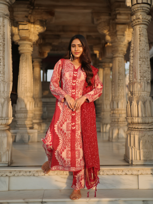 Charry Premium Soft Woolen Suit With Stale