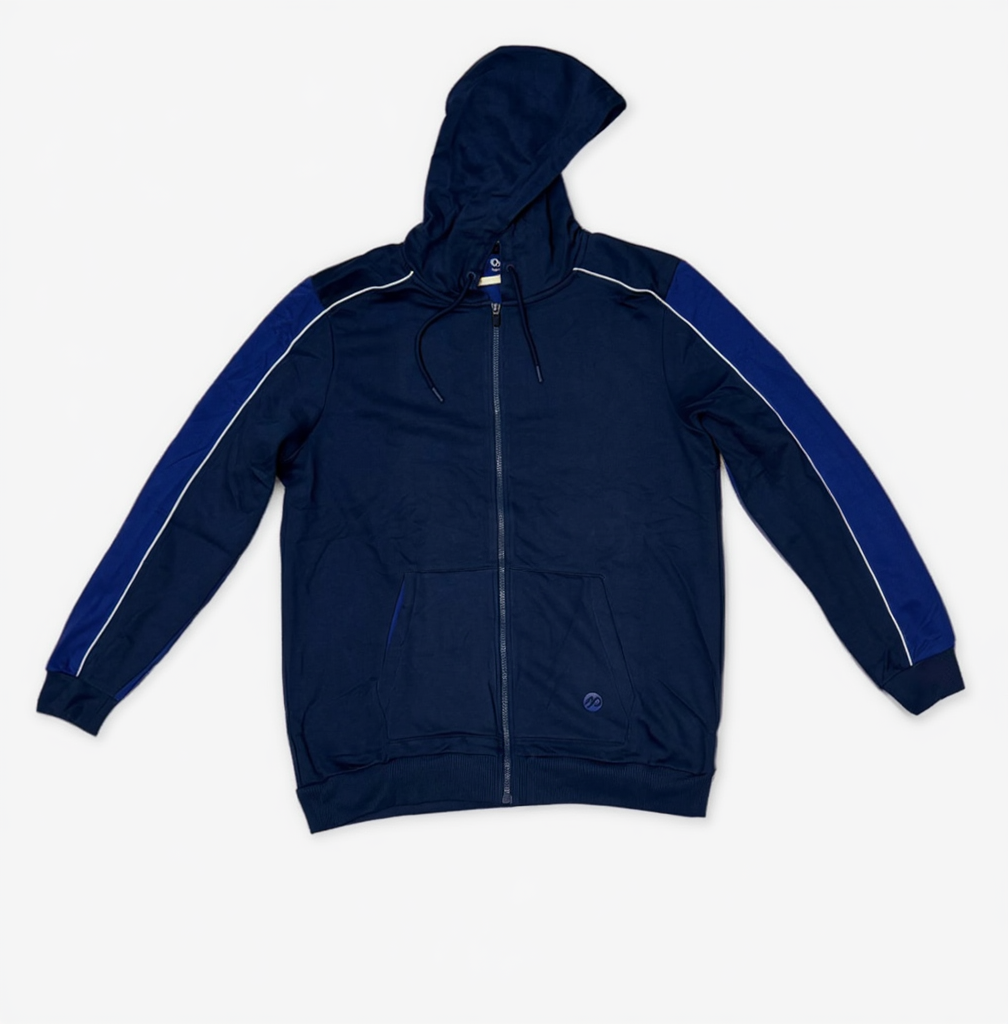 Royal Blue Zipper Hoodie For Winter